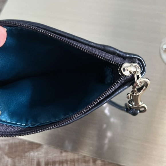 Coach Blue Sequin Wristlet Clutch Bag NWOT - Picture 6 of 8